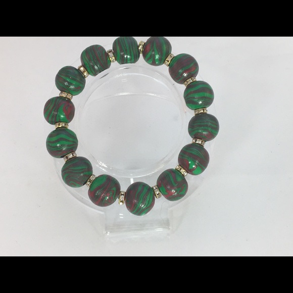 Unique Handmade Polymer Clay Bracelet & Earrings - Picture 8 of 10